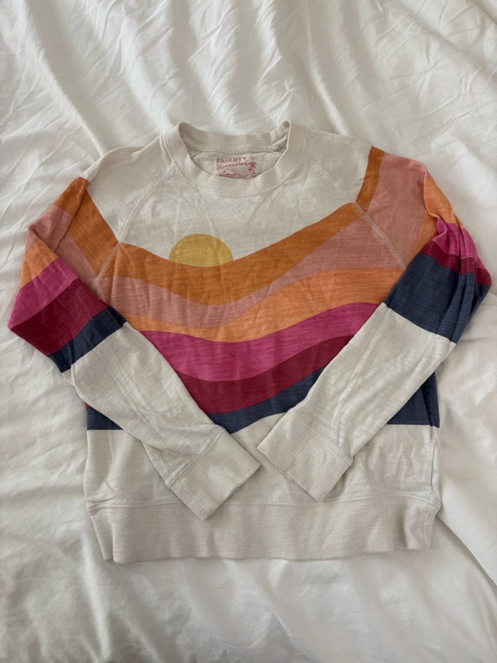Faherty subwashed slub crew neck - women’s small like new